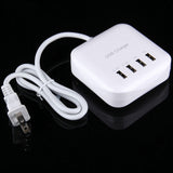 Portable 4 Ports USB Charger Station Fast Cell Phone Desktop Charging Dock