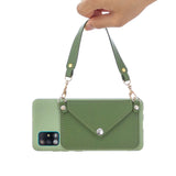For HUAWEI P40/P40 Lite/P40 Pro Mobile Phone Cover with Pu Leather Card Holder + Hand Rope + Straddle Rope Pink