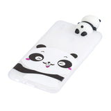 For Samsung A10S A20S Color Painting 3D Cartoon Animal Full Protective Soft TPU Mobile Phone Case black