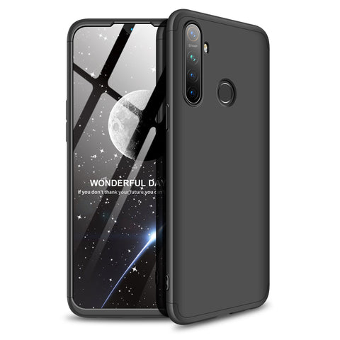 for OPPO Realme 5 Anti-Collision Protection Cover 360 Degree Full Coverage Phone Case Cellphone Shell Cover black