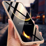 For ONE PLUS 6T 3 in 1 360 Degree Non-slip Shockproof Full Protective Case Red black red_ONE PLUS 6T
