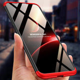 For ONE PLUS 6T 3 in 1 360 Degree Non-slip Shockproof Full Protective Case Red black red_ONE PLUS 6T