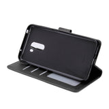 For Xiaomi Pocophone F1 Flip-type Leather Protective Phone Case with 3 Card Position Buckle Design Phone Cover  black