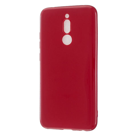 For Redmi 8 / Redmi 8A Cellphone Cover Glossy TPU Phone Case Defender Full Body Protection Smartphone Shell Rose red