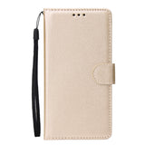For Xiaomi Pocophone F1 Flip-type Leather Protective Phone Case with 3 Card Position Buckle Design Phone Cover  Gold