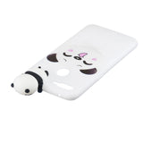 For OPPO F9/F9 PRO 3D Cute Coloured Painted Animal TPU Anti-scratch Non-slip Protective Cover Back Case Smiley panda