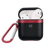 Leather Case Cover Protective Skin Earphones Charging Case for AirPods White