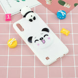 For Samsung A01 Soft TPU Case Back Cover 3D Cartoon Painting Mobile Phone Shell Smiley Panda