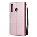 For HUAWEI P30 lite/nova 4E Flip-type Leather Protective Phone Case with 3 Card Position Buckle Design Phone Cover  Red wine