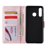 For HUAWEI P30 lite/nova 4E Flip-type Leather Protective Phone Case with 3 Card Position Buckle Design Phone Cover  Rose gold