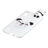 For Samsung A01 Soft TPU Case Back Cover 3D Cartoon Painting Mobile Phone Shell Smiley Panda