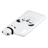 For Samsung A01 Soft TPU Case Back Cover 3D Cartoon Painting Mobile Phone Shell Smiley Panda