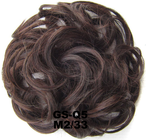 Fashion Synthetic Women Hair Pony Tail Hair Extension Bun Hairpiece Scrunchie Elastic Wedding Wave Curly  M2/33