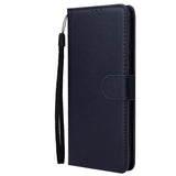 For Redmi 9A/Redmi 9C PU Leather Mobile Phone Cover with 3 Cards Slots Phone Frame blue