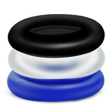 Soft Stretchy Donut Cock Rings Waterproof Silicone Ring Relax 3 Seamless Same Size Different Color Toys Boxed three-color ring