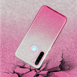 For Redmi Note 7/Note 7 pro/Note 8/Note 8 pro/8/8A Phone Case Gradient Color Glitter Powder Phone Cover with Airbag Bracket Pink