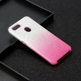 For OPPO F9/F9 Pro/A7X/F11 Pro/A8/A31 Phone Case Gradient Color Glitter Powder Phone Cover with Airbag Bracket Pink