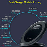 Samsung Fast Qi Wireless Charger Pad for Samsung Galaxy S10 S9 S8 Plus S7 S6 edge Note 9 8 /iPhone X XR XS 8 black
