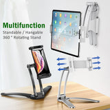 Tablet Holder Folding Desktop Wall-Mounted Lazy Bracket Box For Samsung Xiaomi iPad black