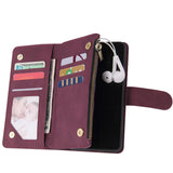 For HUAWEI P40 Case Smartphone Shell Wallet Design Zipper Closure Overall Protection Cellphone Cover  4 brown