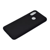 For HUAWEI Y6 2019 Lovely Candy Color Matte TPU Anti-scratch Non-slip Protective Cover Back Case black