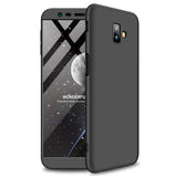 For Samsung J6 Plus/ J6 Prime 3 in 1 360 Degree Non-slip Shockproof Full Protective Case Silver black silver_Samsung J6 Plus/ J6 Prime