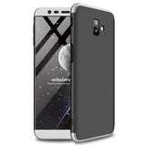 For Samsung J6 Plus/ J6 Prime 3 in 1 360 Degree Non-slip Shockproof Full Protective Case Silver black silver_Samsung J6 Plus/ J6 Prime