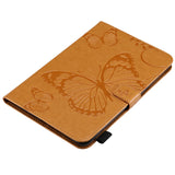 For iPad mini 1/2/3/4 Fashion Butterfly Embossed PU Leather Magnetic Closure Stand Case Auto Wake/Sleep Cover with Pen Slot green