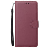 For Samsung J4 plus Flip-type Leather Protective Phone Case with 3 Card Position Buckle Design Phone Cover  brown