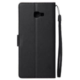 For Samsung J4 plus Flip-type Leather Protective Phone Case with 3 Card Position Buckle Design Phone Cover  black