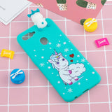 For OPPO F9/F9 PRO 3D Cute Coloured Painted Animal TPU Anti-scratch Non-slip Protective Cover Back Case Love unicorn