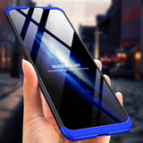 For VIVO V15pro Ultra Slim PC Back Cover Non-slip Shockproof 360 Degree Full Protective Case Silver black silver