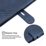 For Samsung A51/A71/M30S Case Soft Leather Cover with Denim Texture Precise Cutouts Wallet Design Buckle Closure Smartphone Shell  blue