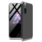 For VIVO V15pro Ultra Slim PC Back Cover Non-slip Shockproof 360 Degree Full Protective Case Silver black silver