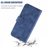 For Samsung A51/A71/M30S Case Soft Leather Cover with Denim Texture Precise Cutouts Wallet Design Buckle Closure Smartphone Shell  blue