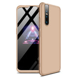 For VIVO V15pro Ultra Slim PC Back Cover Non-slip Shockproof 360 Degree Full Protective Case gold
