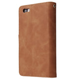 For iPhone 6 / 6S iPhone 6 plus / 6S plus iPhone 7 / 8 iPhone 7 plus / 8 plus Smart Phone Cover Coin Pocket with Cards Bracket Zipper Phone PU Leather Case Phone Cover  iPhone 6 plus / 6S plus
