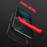 For OPPO Realme 6 Pro Cellphone Case PC Full Protection Anti-Scratch Mobile Phone Shell Cover Red + black