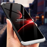 For HUAWEI Nova 6SE/P40 lite/Nova 7i Cellphone Case PC Full Protection Anti-Scratch Mobile Phone Shell Cover Silver + Black