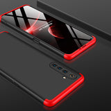 For OPPO Realme 6 Pro Cellphone Case PC Full Protection Anti-Scratch Mobile Phone Shell Cover Red + black