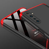 For OPPO Realme 6 Pro Cellphone Case PC Full Protection Anti-Scratch Mobile Phone Shell Cover Red + black