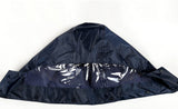 Men Raincoat Suits Outdoor Breathable Waterproof Rainwear Riding Rain Coat  + Pants Navy_XXL