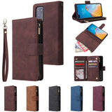 For HUAWEI P40 Case Smartphone Shell Wallet Design Zipper Closure Overall Protection Cellphone Cover  5 wine red