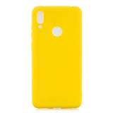For HUAWEI Y7 2019 Lovely Candy Color Matte TPU Anti-scratch Non-slip Protective Cover Back Case red