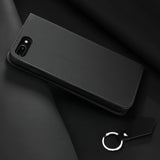 DUX DUCIS For iPhone 7 Plus/8Plus Luxury Genuine Leather Magnetic Flip Cover Full Protective Case with Bracket Card Slot blue