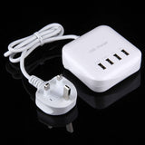 Portable 4 Ports USB Charger Station Fast Cell Phone Desktop Charging Dock