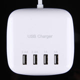 Portable 4 Ports USB Charger Station Fast Cell Phone Desktop Charging Dock