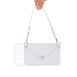 For HUAWEI Y5 2018/2019/Y6 2019/Y7 2019/PSMART Z/Y9 2019 Mobile Phone Cover with Pu Card Holder + Hand Rope + Straddle Rope white