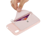 For HUAWEI Y5 2018/2019/Y6 2019/Y7 2019/PSMART Z/Y9 2019 Mobile Phone Cover with Pu Card Holder + Hand Rope + Straddle Rope Pink