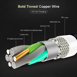 Knitted Charging Cable Lightning USB Charger Charging Data Sync Cable for iPhone 8 7 6s 6 5 X black